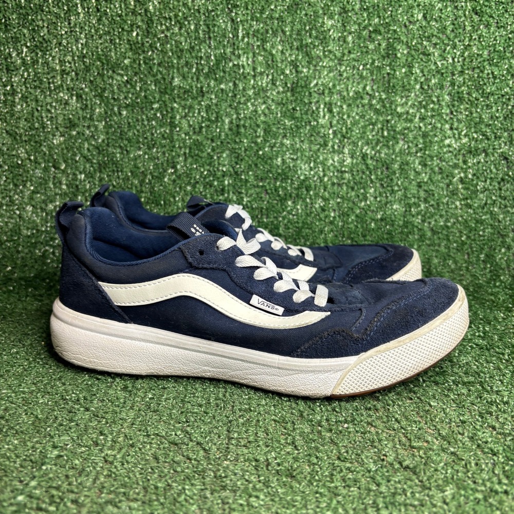 Vans Range EXP Suede Canvas Skate Athletic Sneakers Navy Blue Mens Size 8.5‎